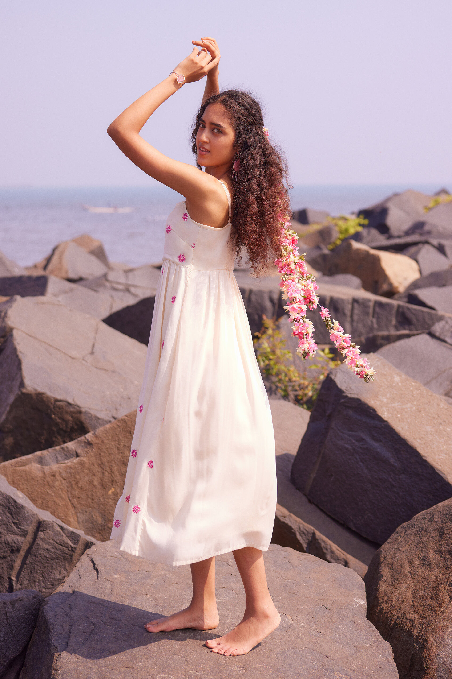 Dil Jhoom Dress, Off White, image 4